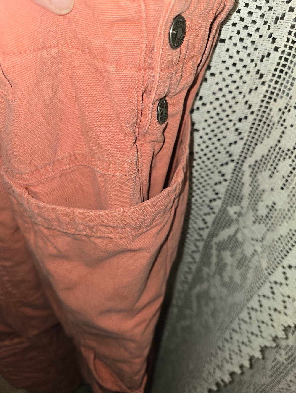 Free People Rayna Carpenter Overalls Burnt Orange Coveralls Denim Jumper, Medium - Picture 11 of 15